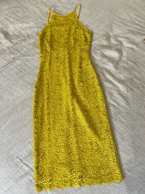 Zara Woman Yellow Lace Dress
